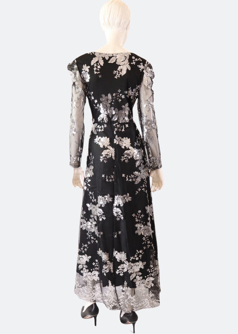 Platinum Rose Print Dress
